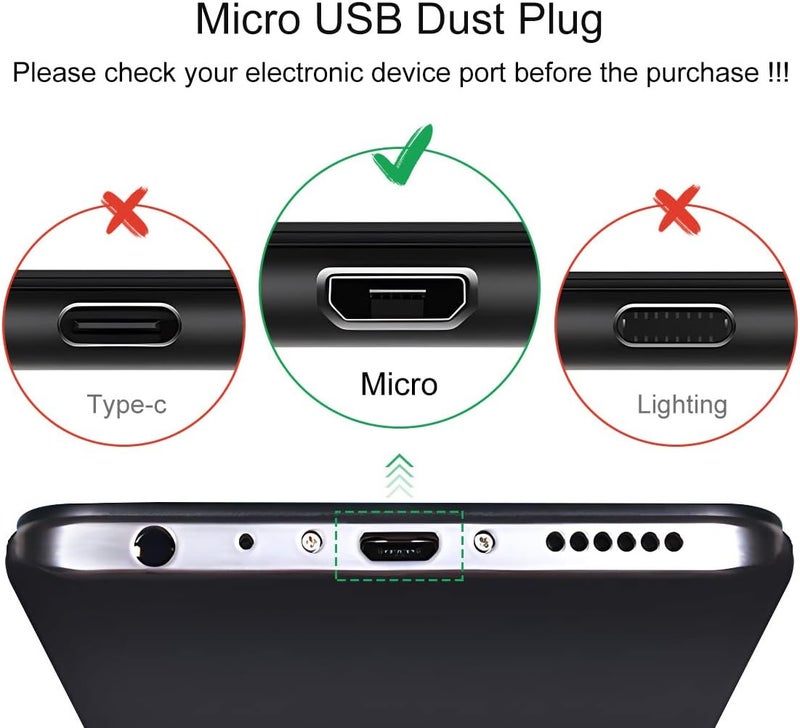 LEZE 25 PCS Micro USB Dust Plug, Silicone Anti Dust Plug for Micro USB Port, Micro USB Cap Port Cover Anti Dust Protector - Image 5